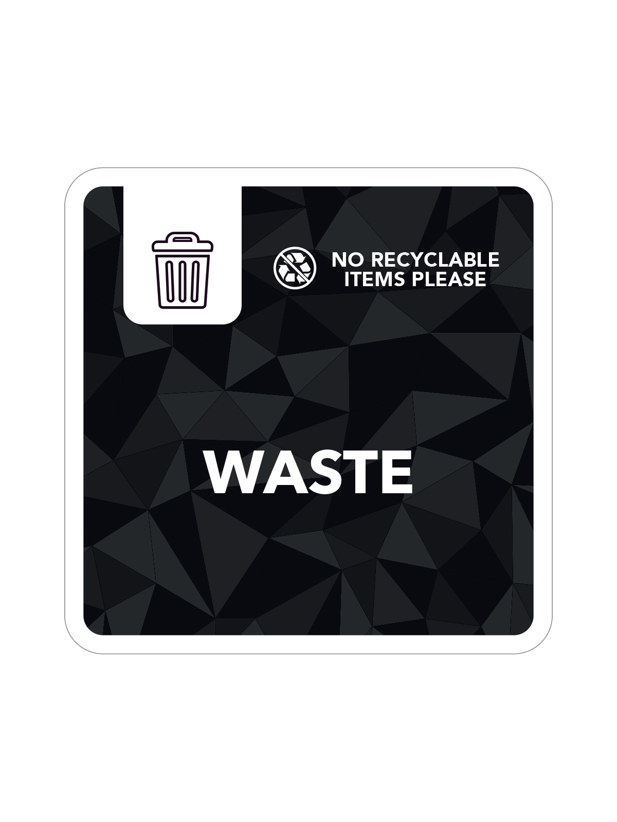 MOSAIC (1) – Label – Waste – Black