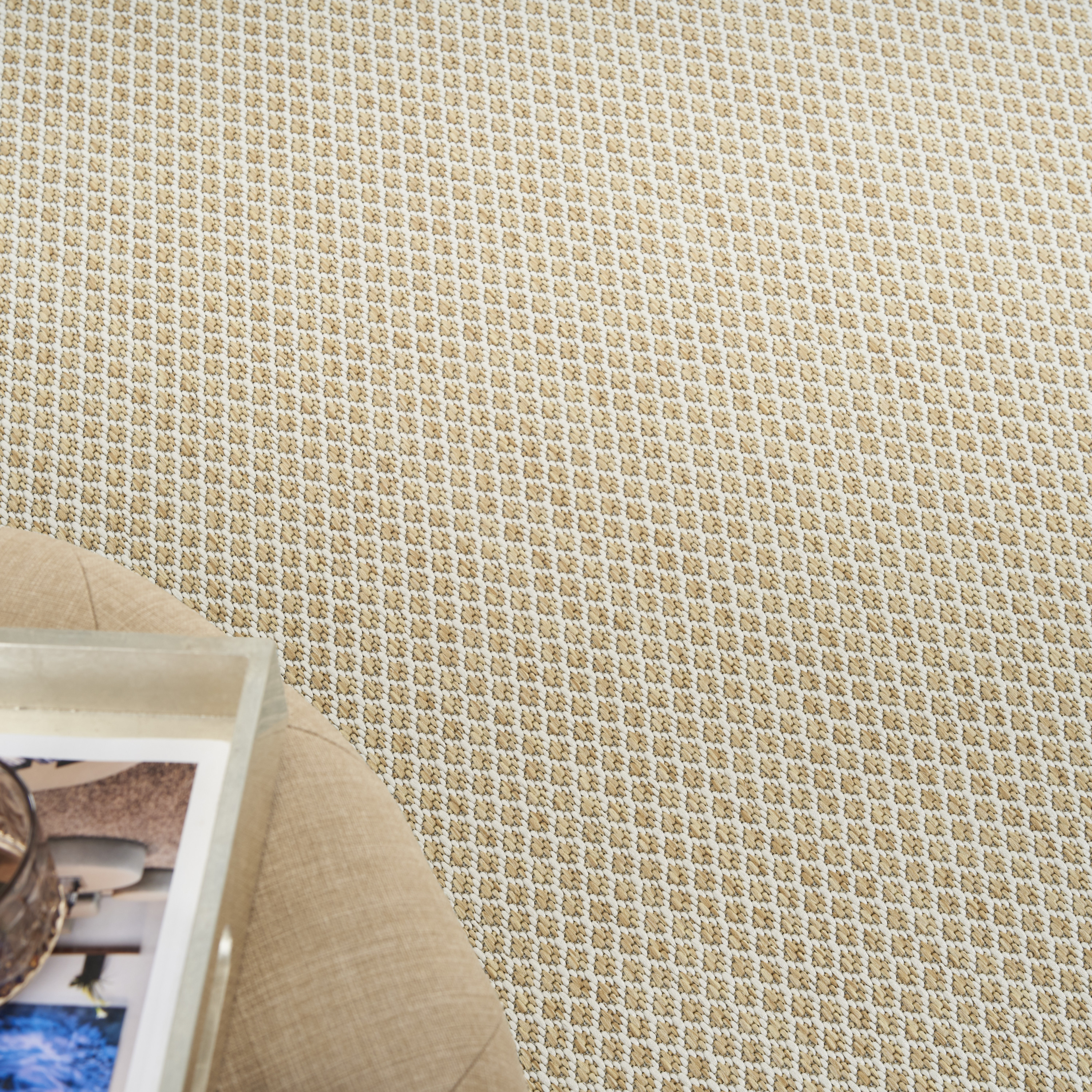 Nourison Courtyard 5' x Round Natural Modern Rug