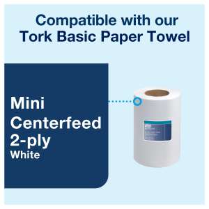Tork, M1 Mini Elevation,  Center Pull Towel Dispenser, Black