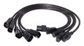 Power Cord Kit IEC 60320 C13 to C14 120V ac 10A 16 AWG 5-Cable 2 ft. Black