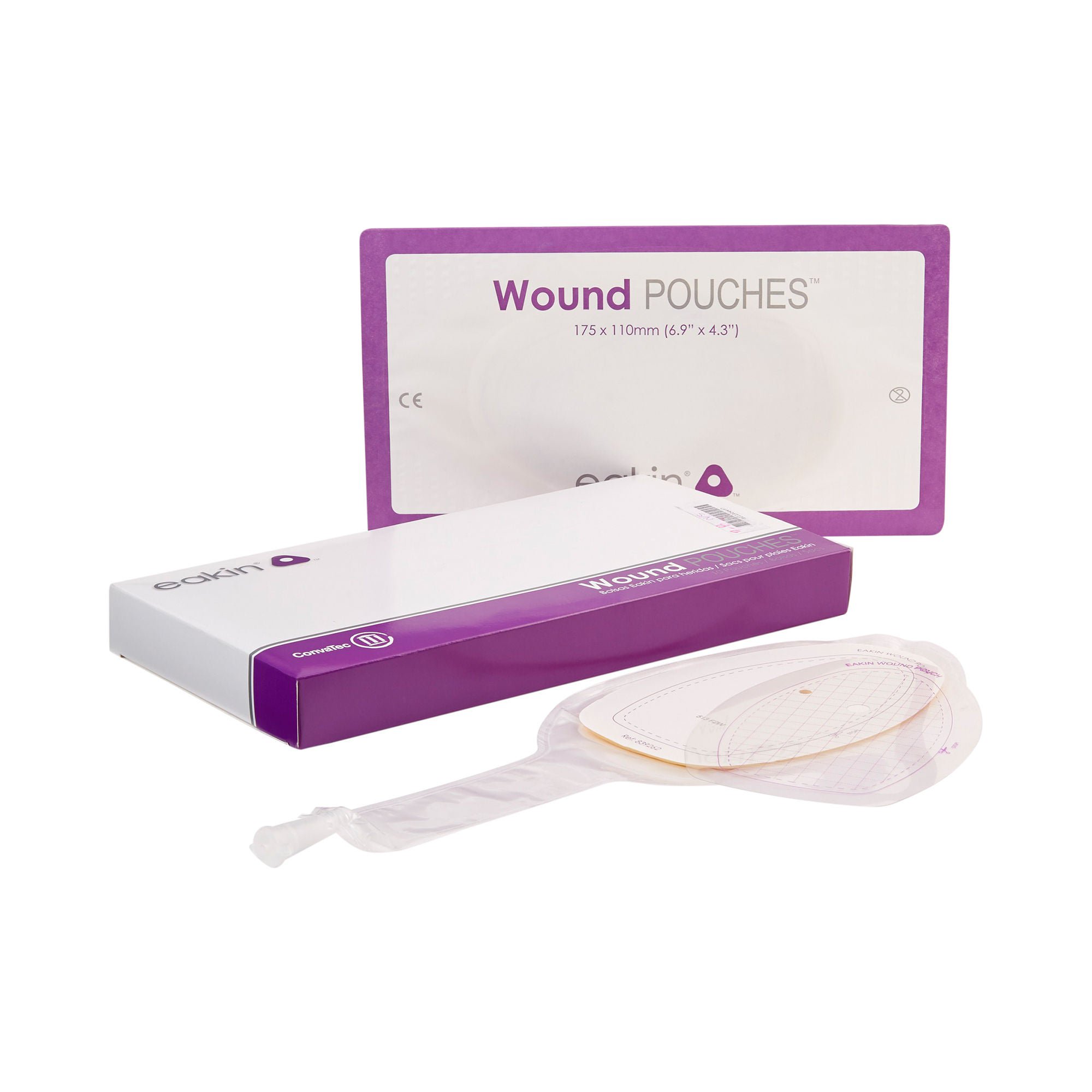 Eakin® Fistula and Wound Drainage Pouch, Cut to Fit Stomas 173 x 108mm