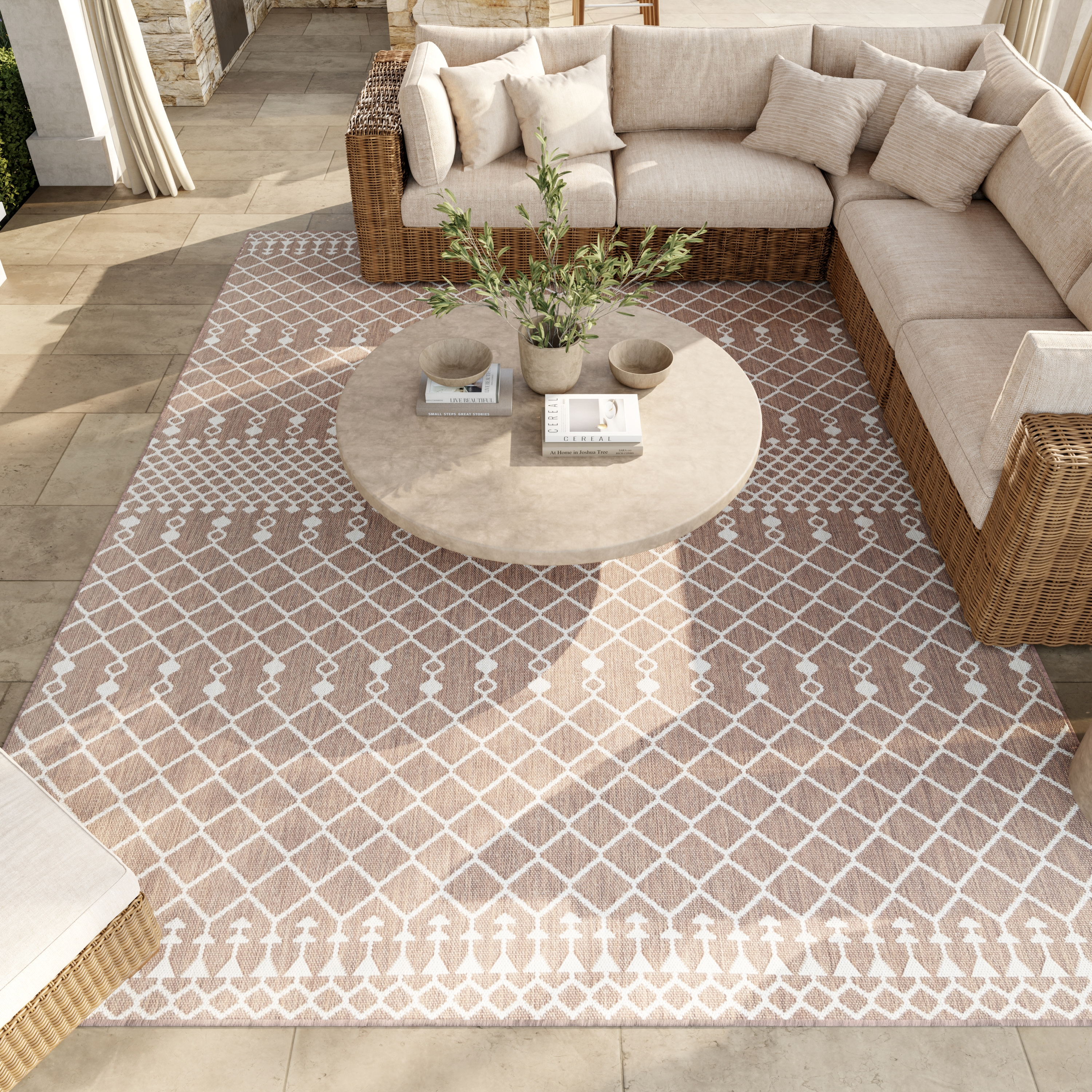 Nourison Positano 8' x 10' Beige Modern Rug