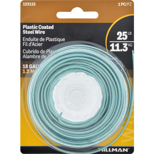 Hillman Plastic Coated Hobby Wire (#18 x 50ft)