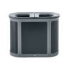 Rubbermaid Commercial, Enhance, Pill Dual Stream, 23 gal, Metal, Gray/Black, Rectangle, Receptacle