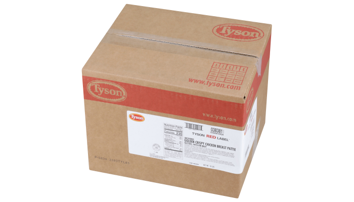 Tyson Red Label® Uncooked Golden Crispy Chicken Breast Pattie Fritters, 3.2 oz. _image_5