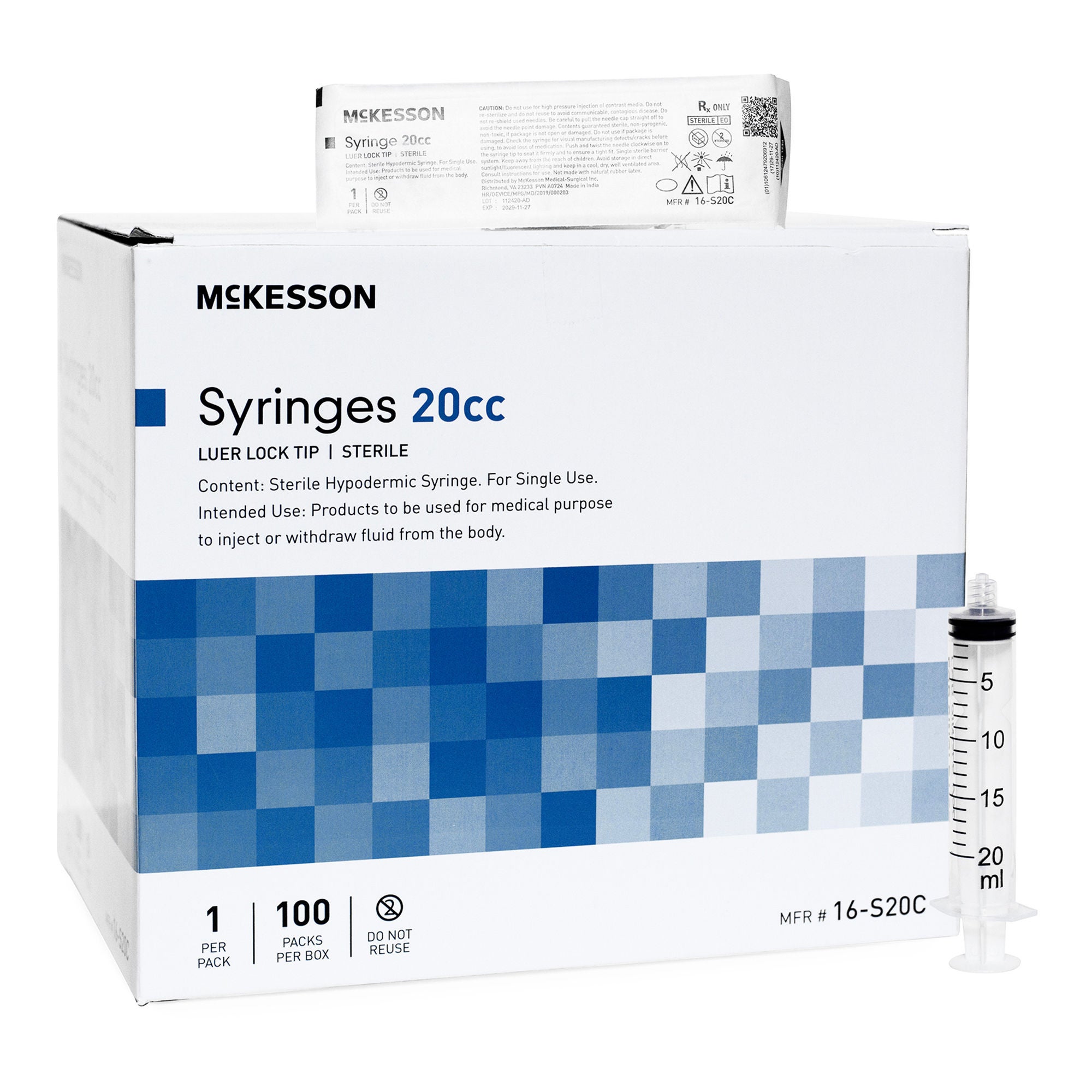 McKesson General Purpose Syringe, 20 mL