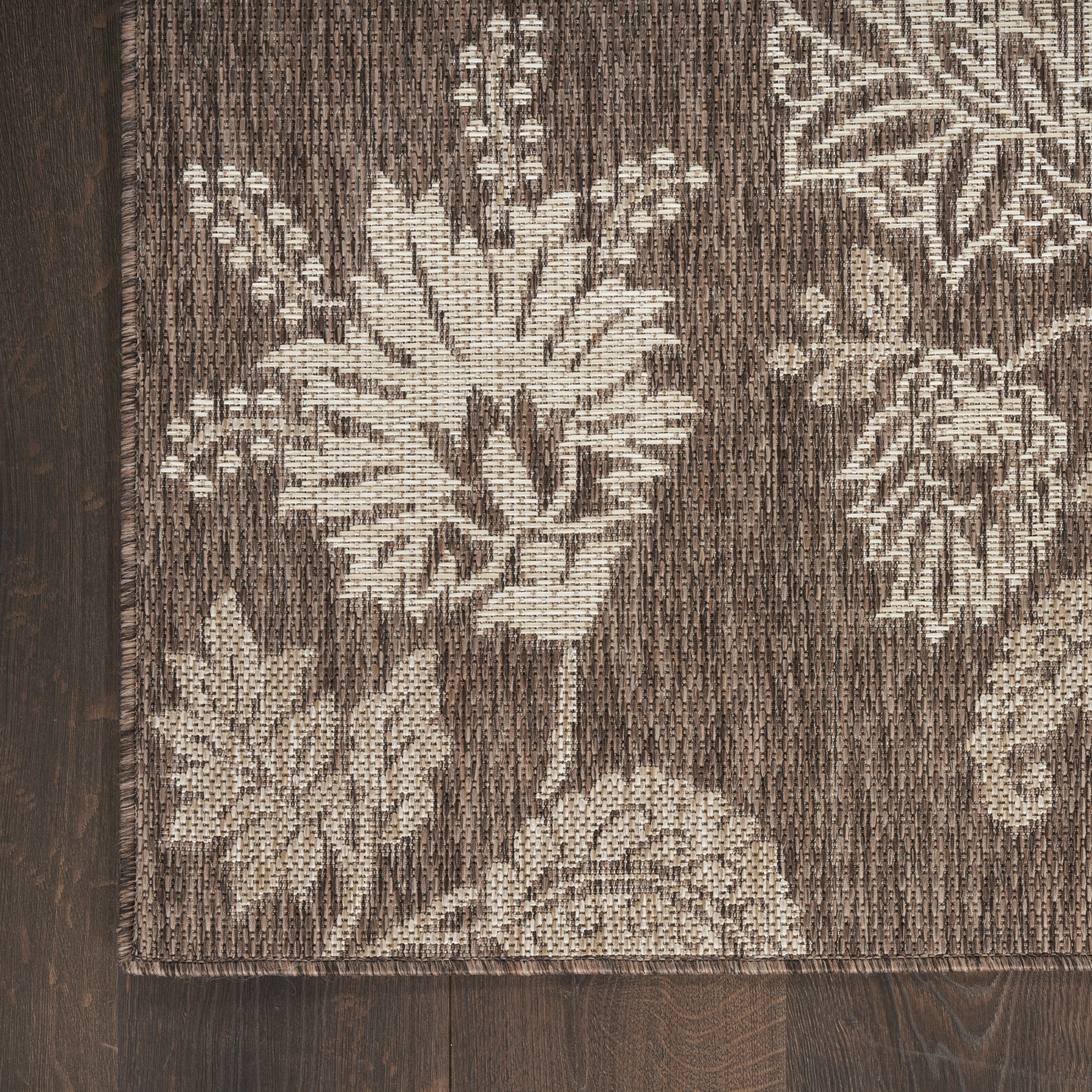 Nourison Garden Oasis 4' x 6' Mocha Tropical Rug