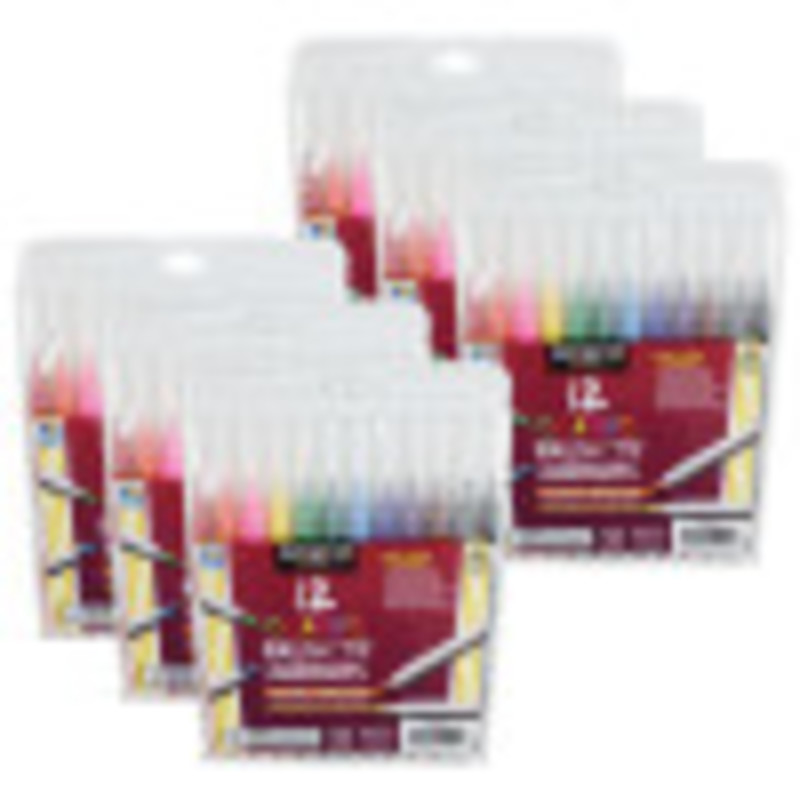 Classic Brush Tip Markers, 12 Per Pack, 6 Packs