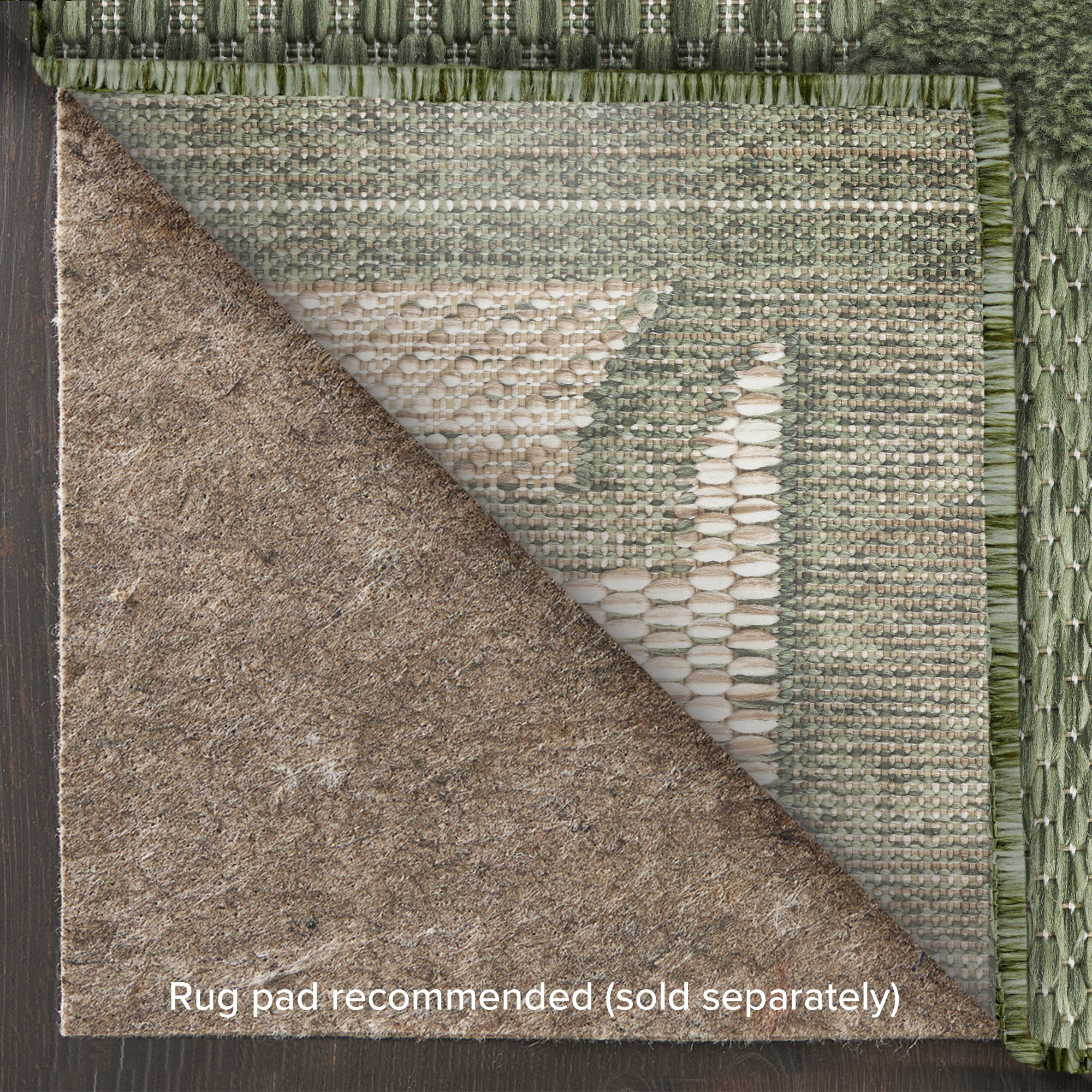 Nourison Easy Care 10' x 14' Green Modern Rug