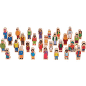 My Family - Set of 30 - Ages 1+ - Inclusive Wooden Blocks for Toddlers