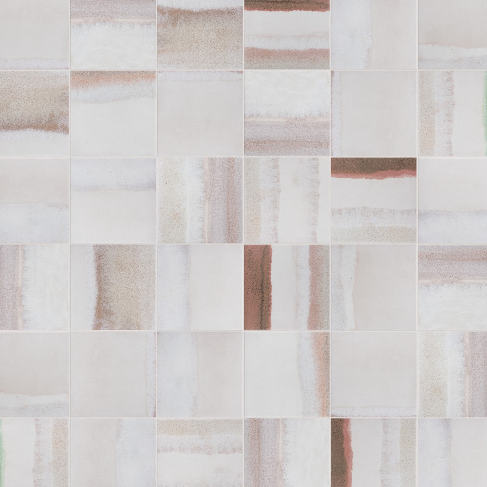 Matter Canvas Bone Red 6 in. x 6 in. Porcelain Floor and Wall Tile