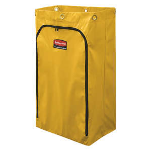 Rubbermaid Commercial, 24 Gal Janitorial Cleaning Cart Vinyl Bag – Traditional, Yellow