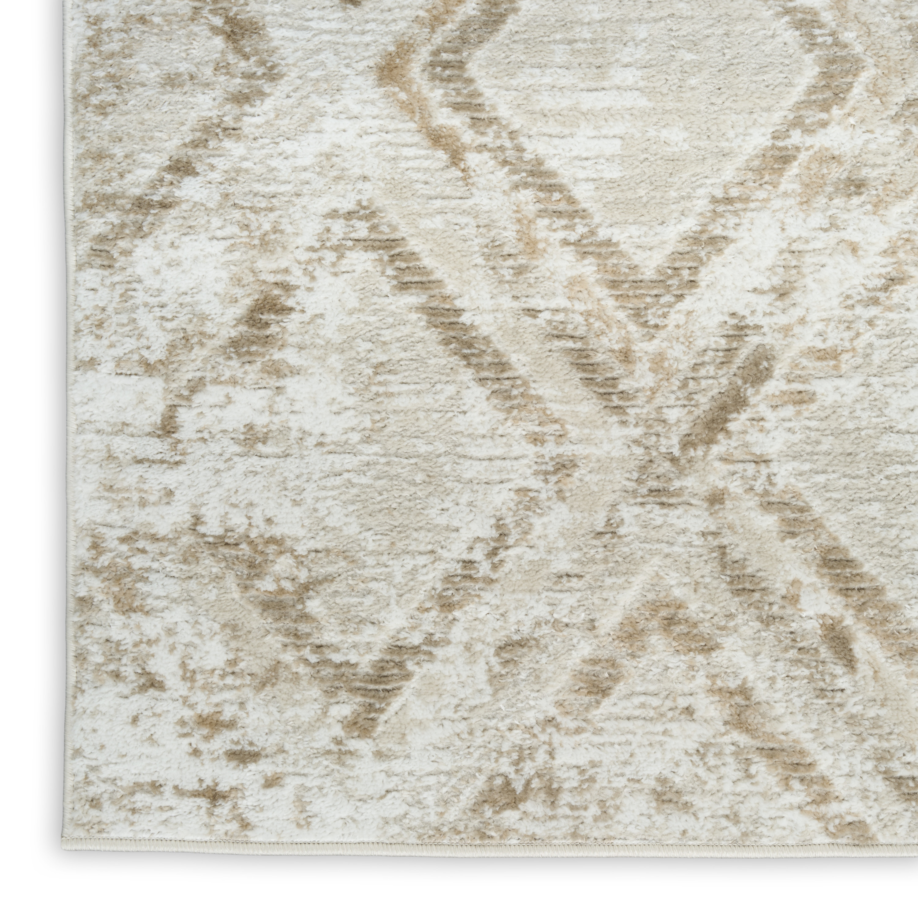 Nourison Dekor 4' x 6' Ivory Taupe Modern Indoor Rug