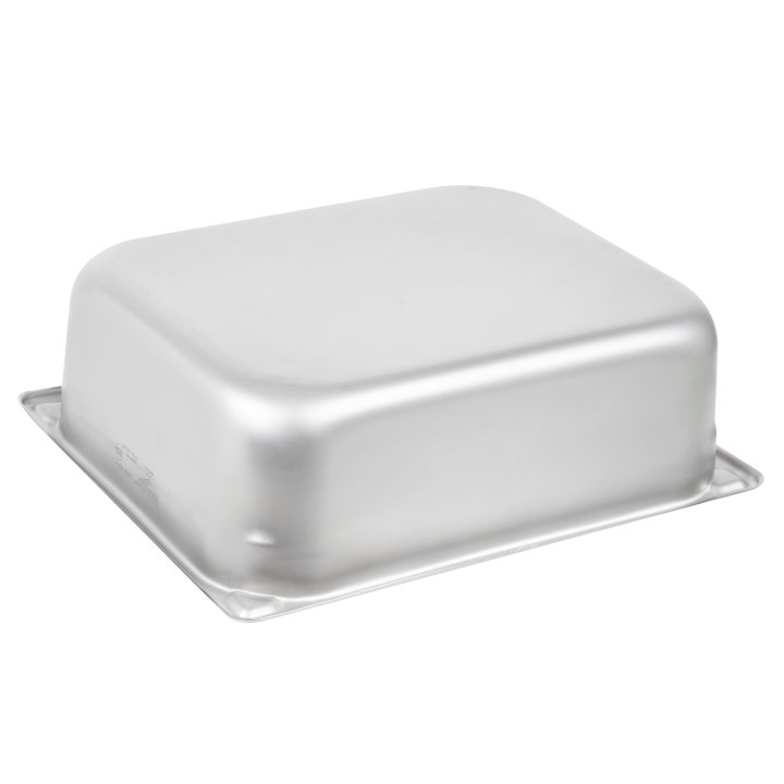 Half-size 4-inch-deep Super Pan® heavy-duty stainless steel steam table pan