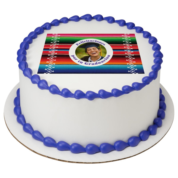 Felicitaciones por tu Graduación Sarape PhotoCake® Edible Image® Frame