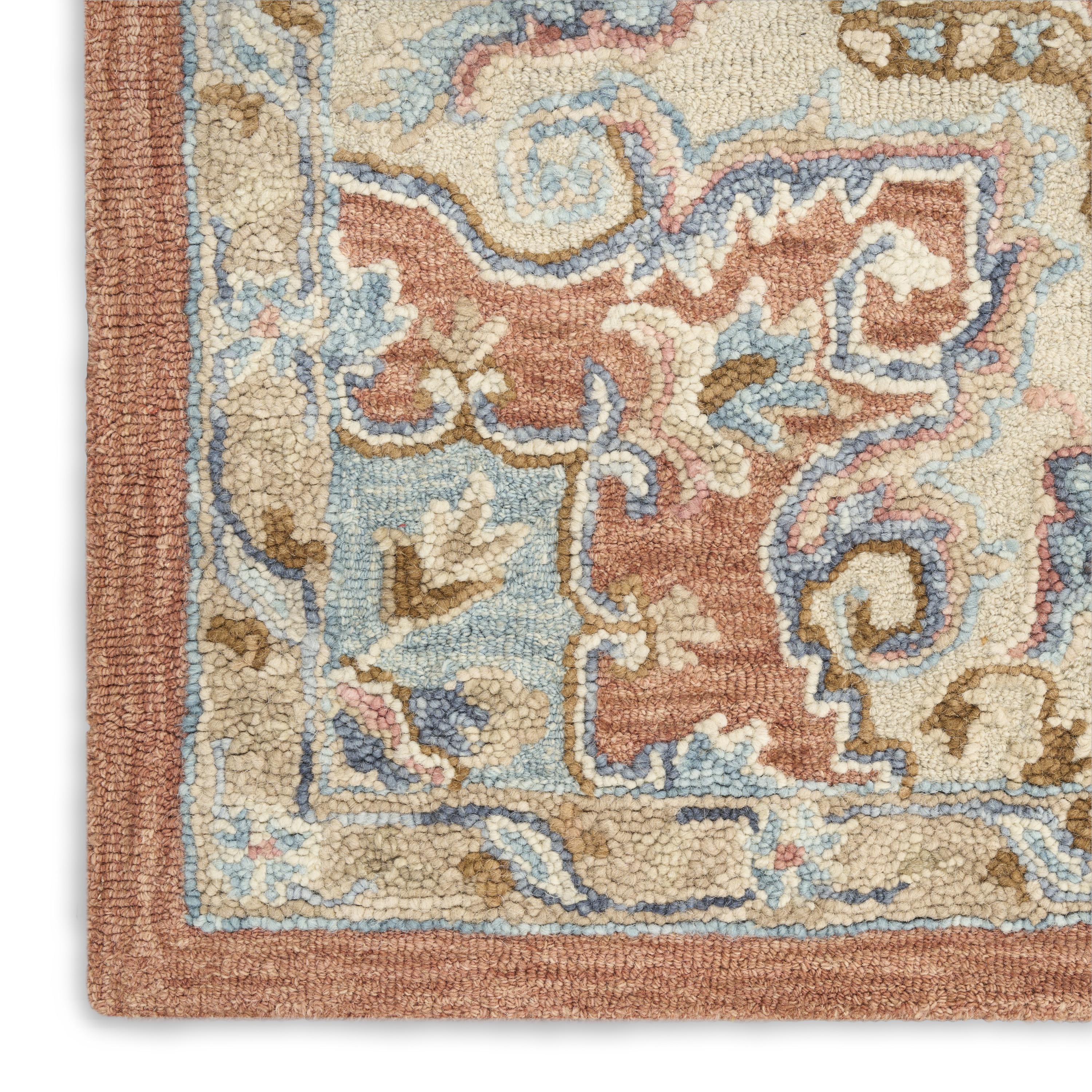 Nourison Maison 7'9" x 9'9" Rust Ivory Vintage Indoor Rug
