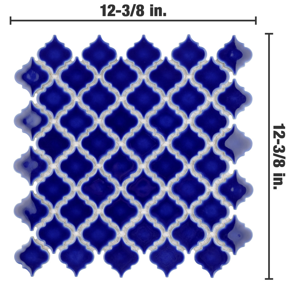 Sample – Hudson Tangier Cobalt Blue Porcelain Mosaic Tile