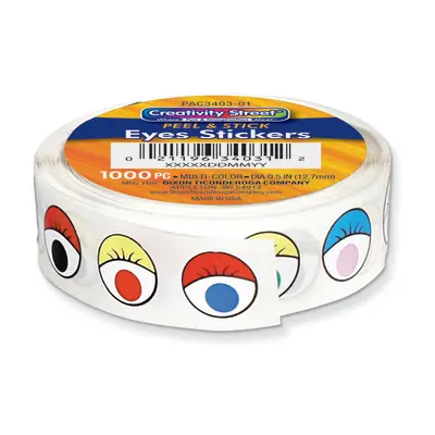 Creativity Street  Eyes Stickers, Multi-Color,  1/2", 1000 Pieces