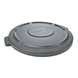 Rubbermaid Commercial, BRUTE®, Self-Draining, Round, Resin, 10gal, Gray, Receptacle Lid