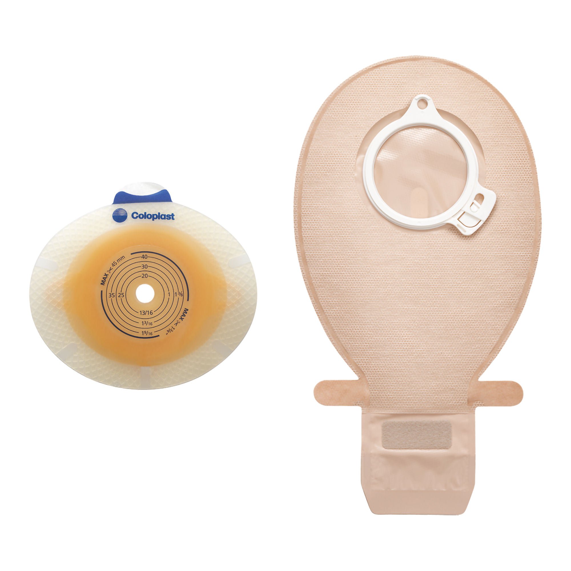 SenSura® Click 2-Piece Closed End Opaque Ostomy Pouch, Green Match