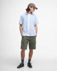 Tindale Striped Short-Sleeved Shirt Bleached Blue