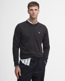 Merino Crew Neck Jumper Charcoal