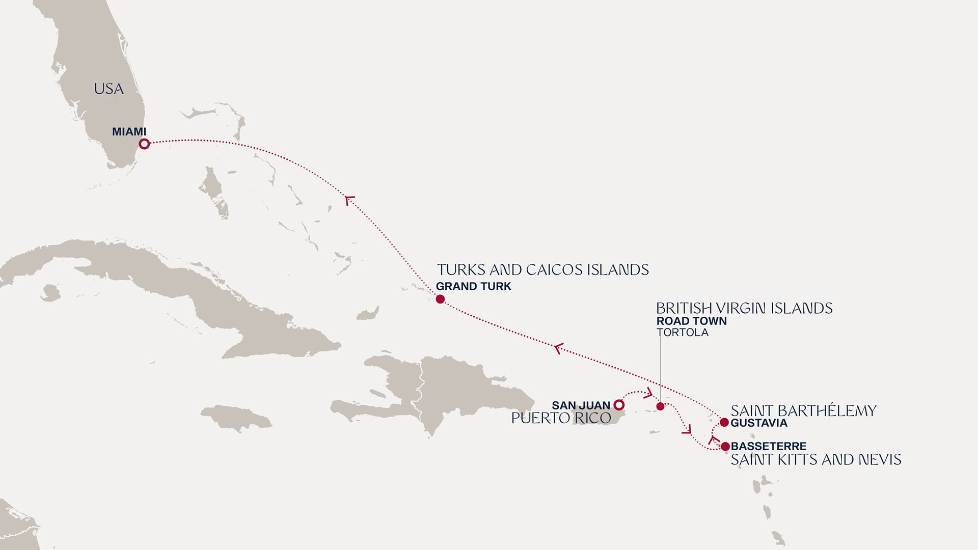Itinerary map