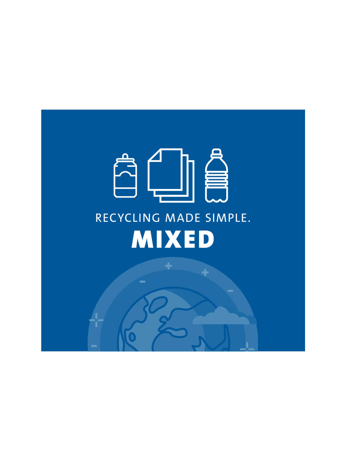 ARISTATA – Sign – Mixed Recylables – Blue