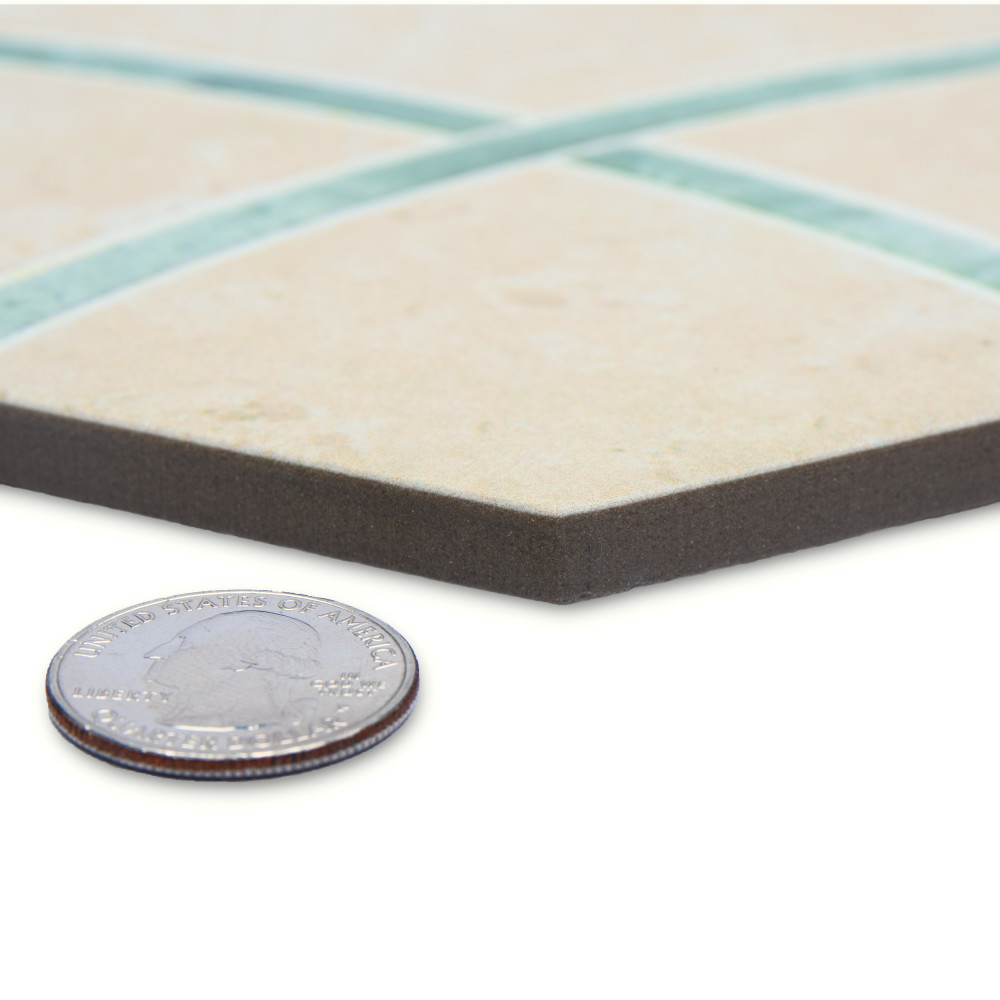 Bari Hex Travertino Jungle 11-1/4 in. x 13 in. Porcelain Floor and Wall Tile