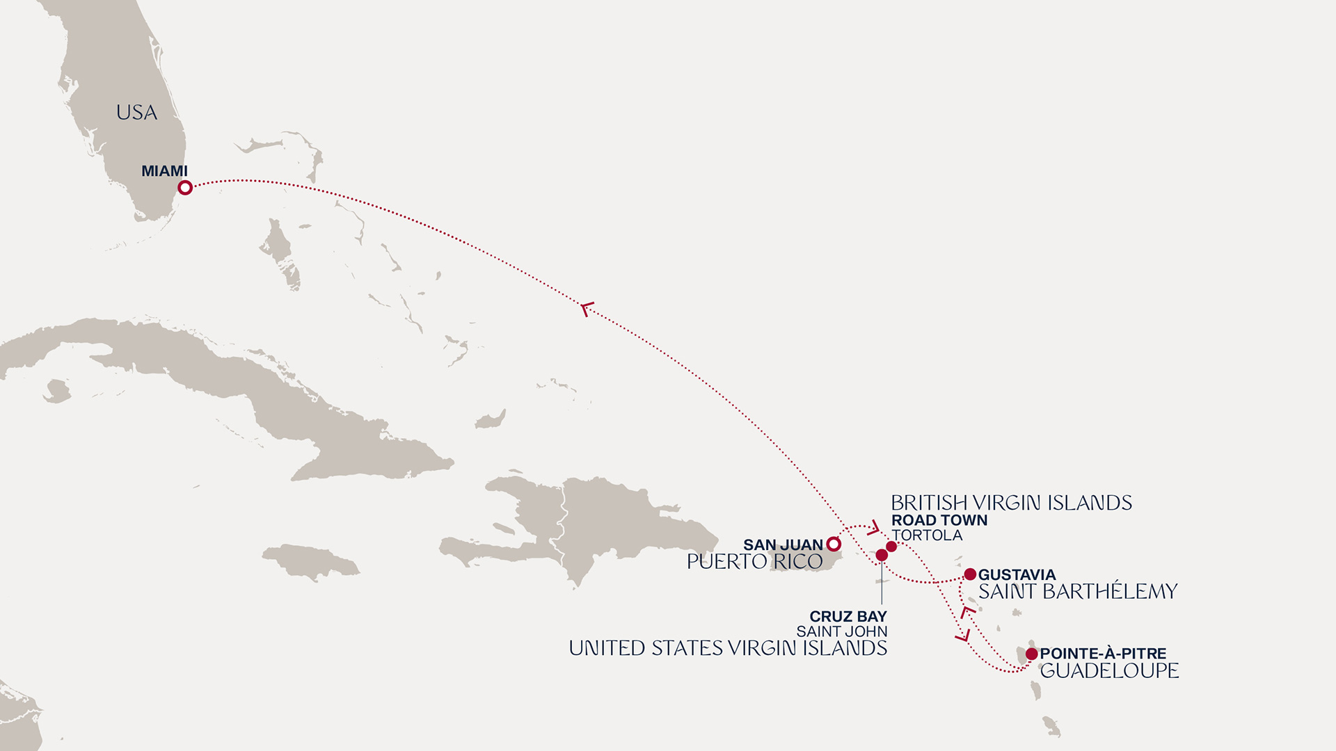 Itinerary map