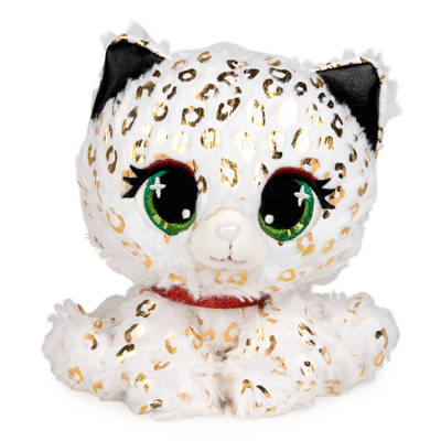 P.Lushes Designer Fashion Pets Limited-Edition 24kt Carti Snow Leopard Premium Stuffed Animal Soft Plush, Gold Metallic, 6”