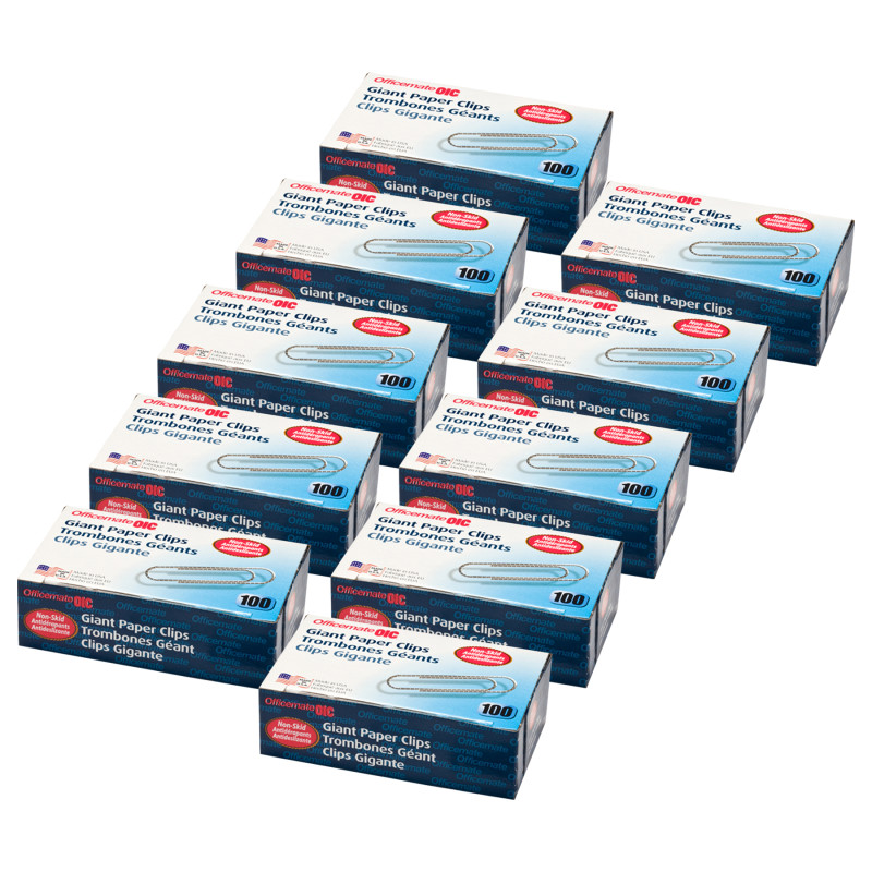 Paper+Clips%2C+Giant+Non-Skid+Gem%2C+100+Per+Box%2C+10+Boxes