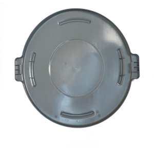 Hillyard, Round, Plastic, 44 gal, Gray, Receptacle Lid