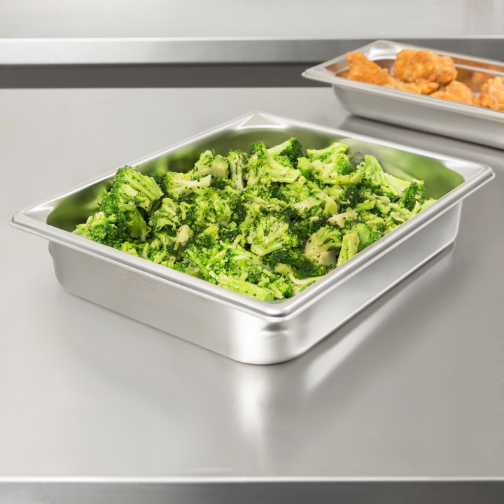 Half-size 2 ½-inch-deep Super Pan 3® stainless steel steam table pan