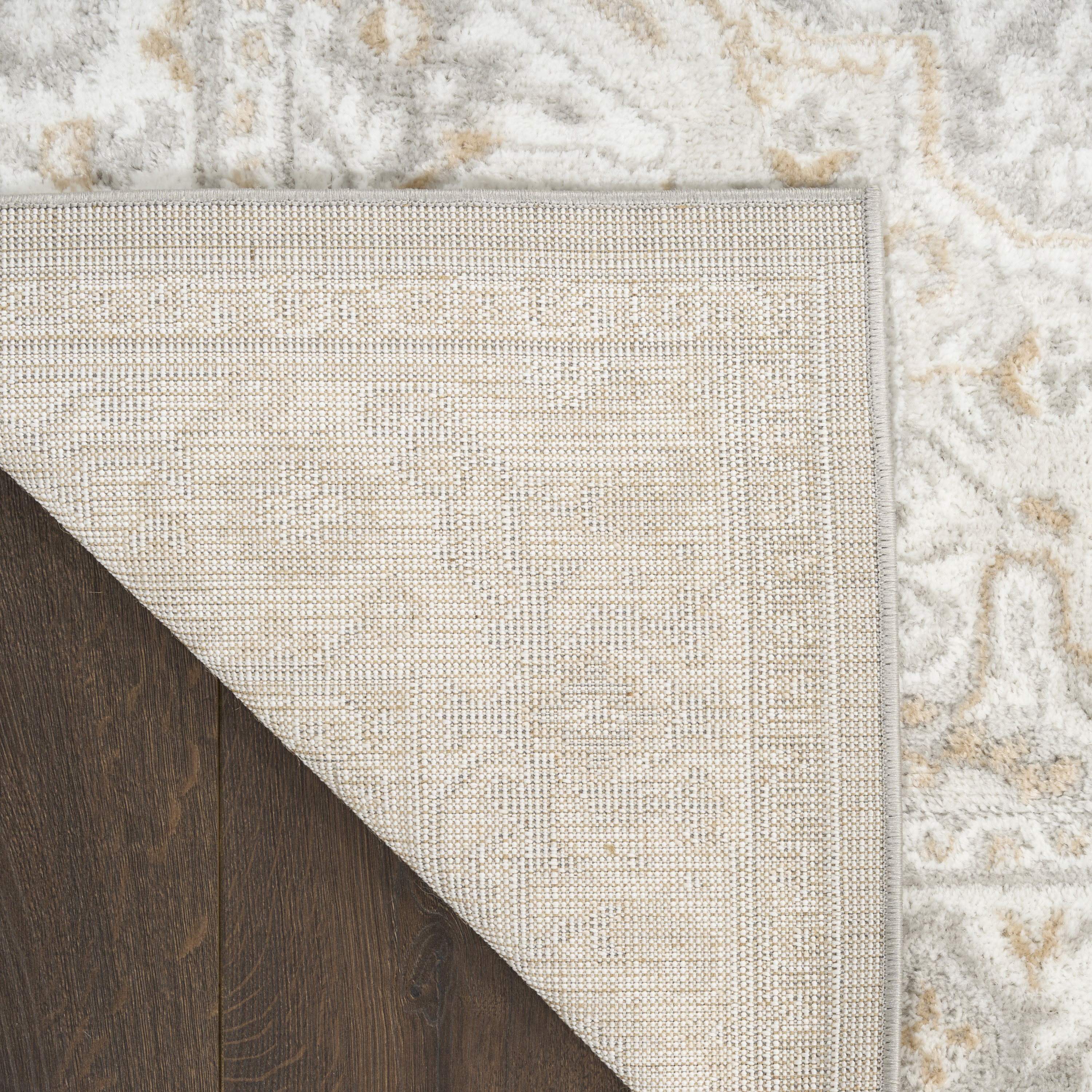 Nourison Dekor 7'10" x 9'10" Light Grey Vintage Indoor Rug