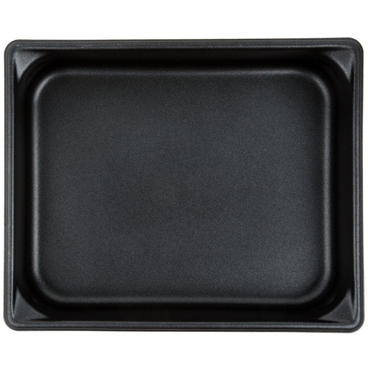 Half-size 2 ½-inch-deep Super Pan V® stainless steel steam table pan with Steel Coat x3™ nonstick coating