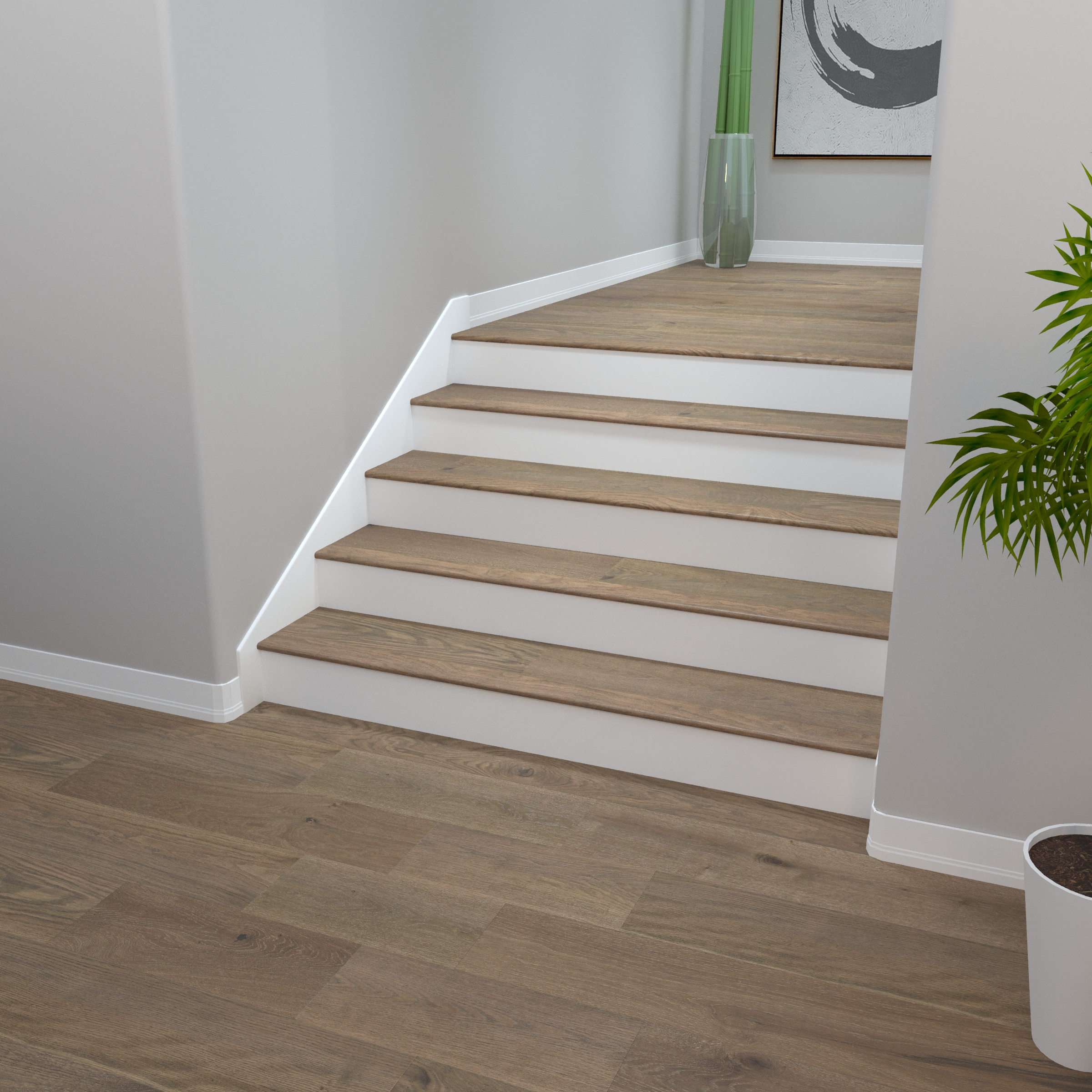 Cava Cove Cali Hardwoods Stair Nosing Flush view 2