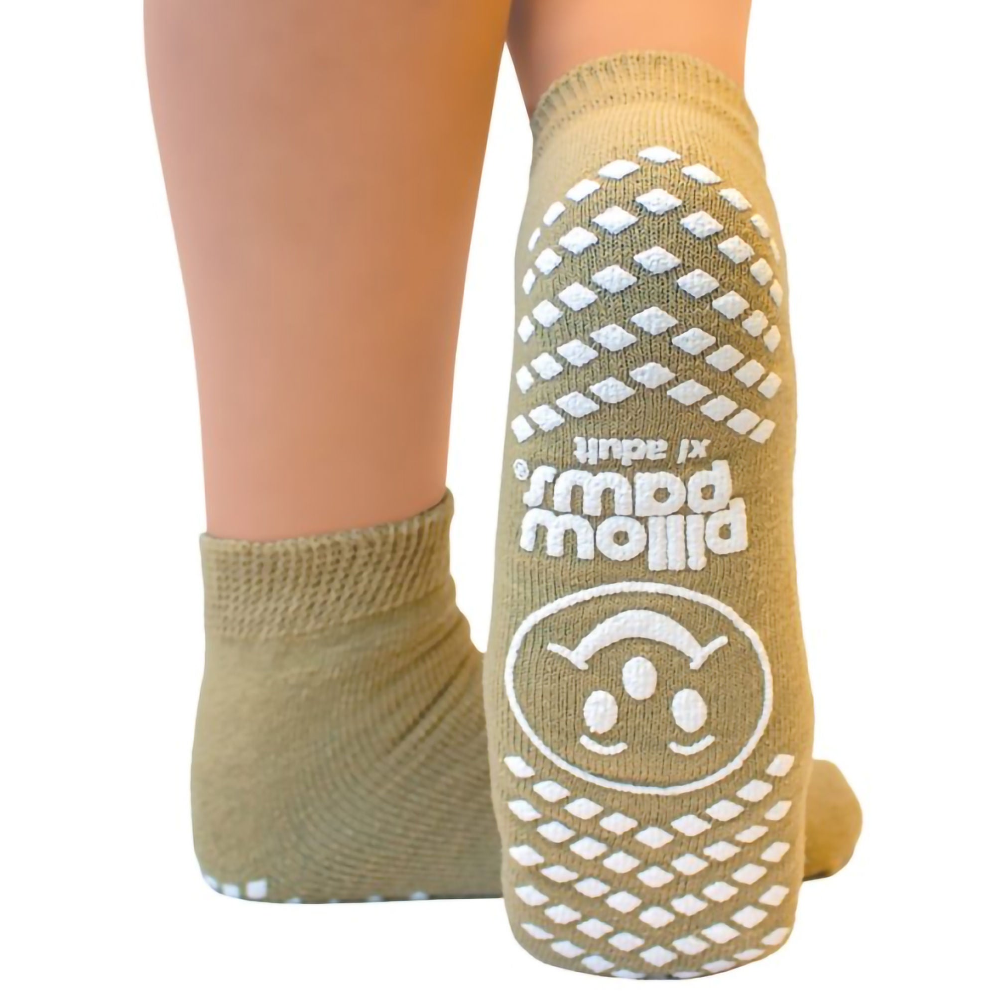 Pillow Paws® Single Tread Terries™ Slipper Socks, Extra Large, Light Brown