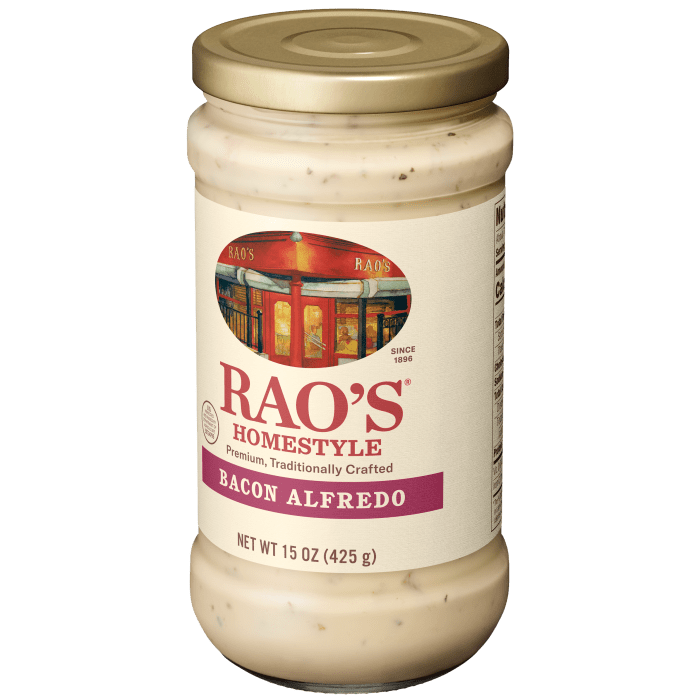 Bacon Alfredo Sauce, 15 oz - Right angle Image