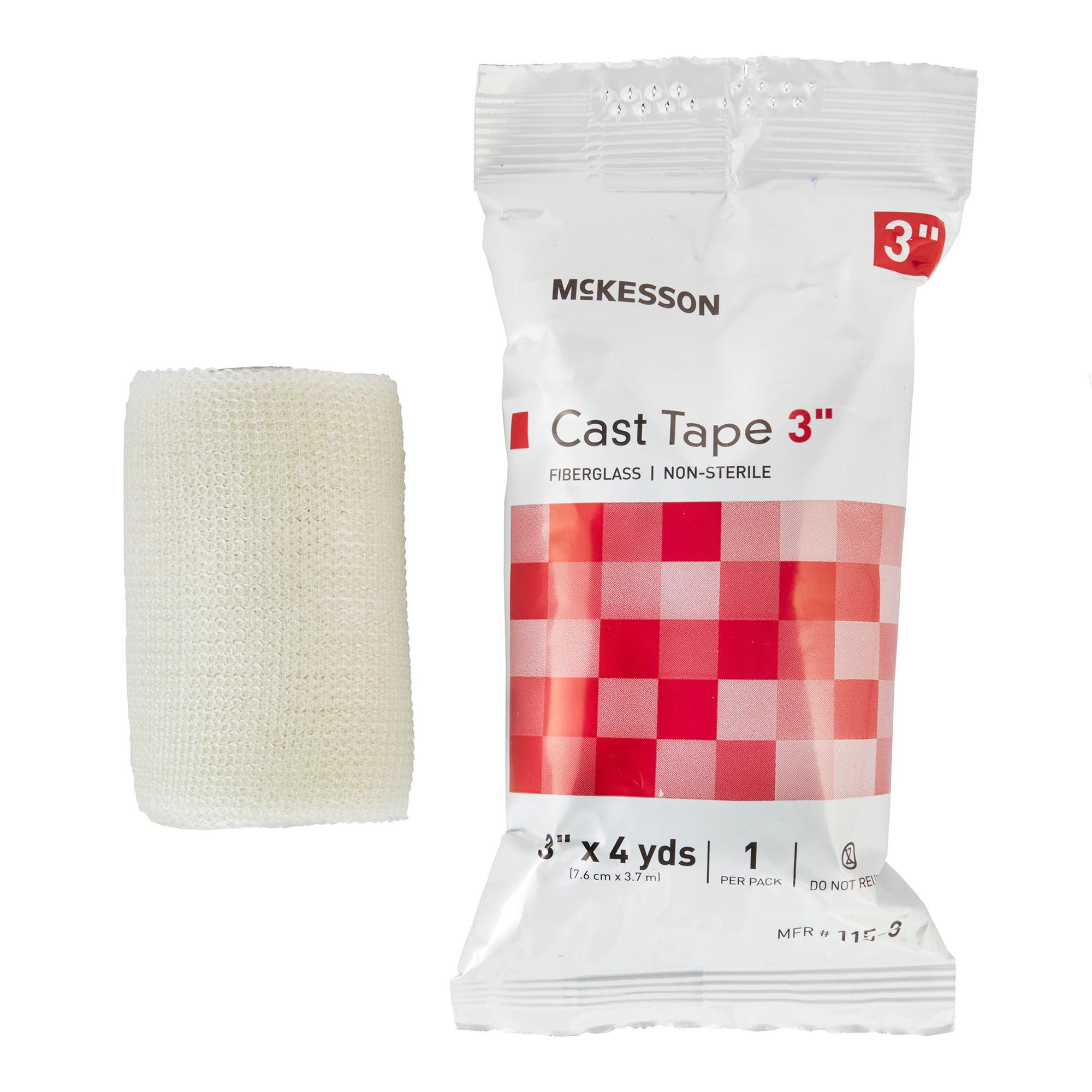 McKesson White Cast Tape, 3 Inch x 4 Yard