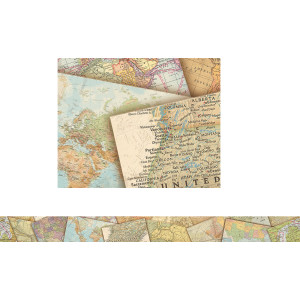Recorte de borde recto Travel the Map, 35 pies