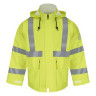 CAT2 Hi Visibility Flame Resistant Rain Jacket Yellow Size XL