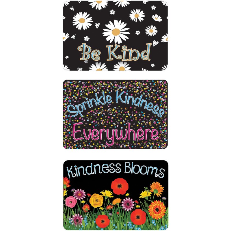 Magnetic Whiteboard Erasers, 3 Pack, Kindness Theme, 3.75 x 2.5 x 0.75 in.