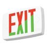 Exit Sign with Emergency Lights White with Red Letters 2 Face(s) LED Universal Mount Nickel Cadmium