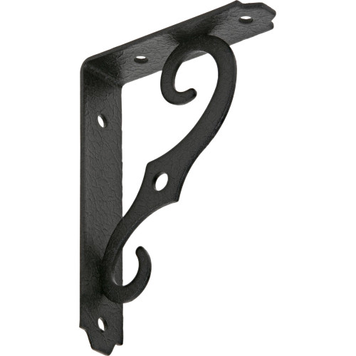 Hardware Essentials Antique Black Ornamental shelving Bracket 5