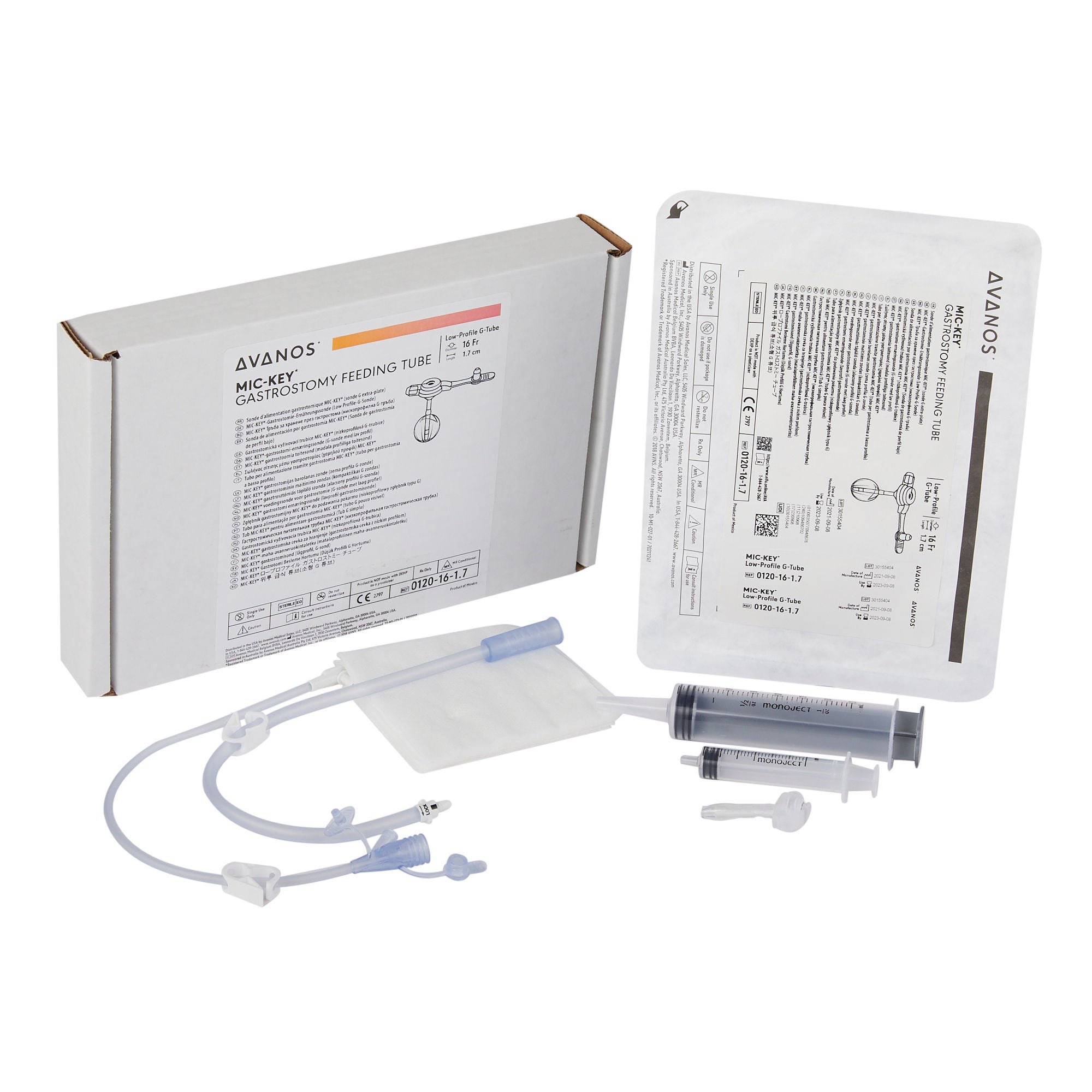 Mic-Key® Low Profile Gastrostomy Tube Kit, 16 Fr., 1.7 cm Tube