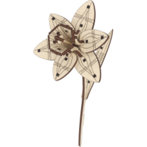 Daffodil Wooden Flower Model Kit, 31 Pieces