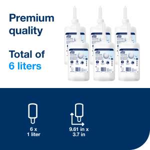 Tork, Extra Mild Hand Washing Liquid Soap, Tork Liquid Skincare S1 Dispenser 1 Liter Cartridge