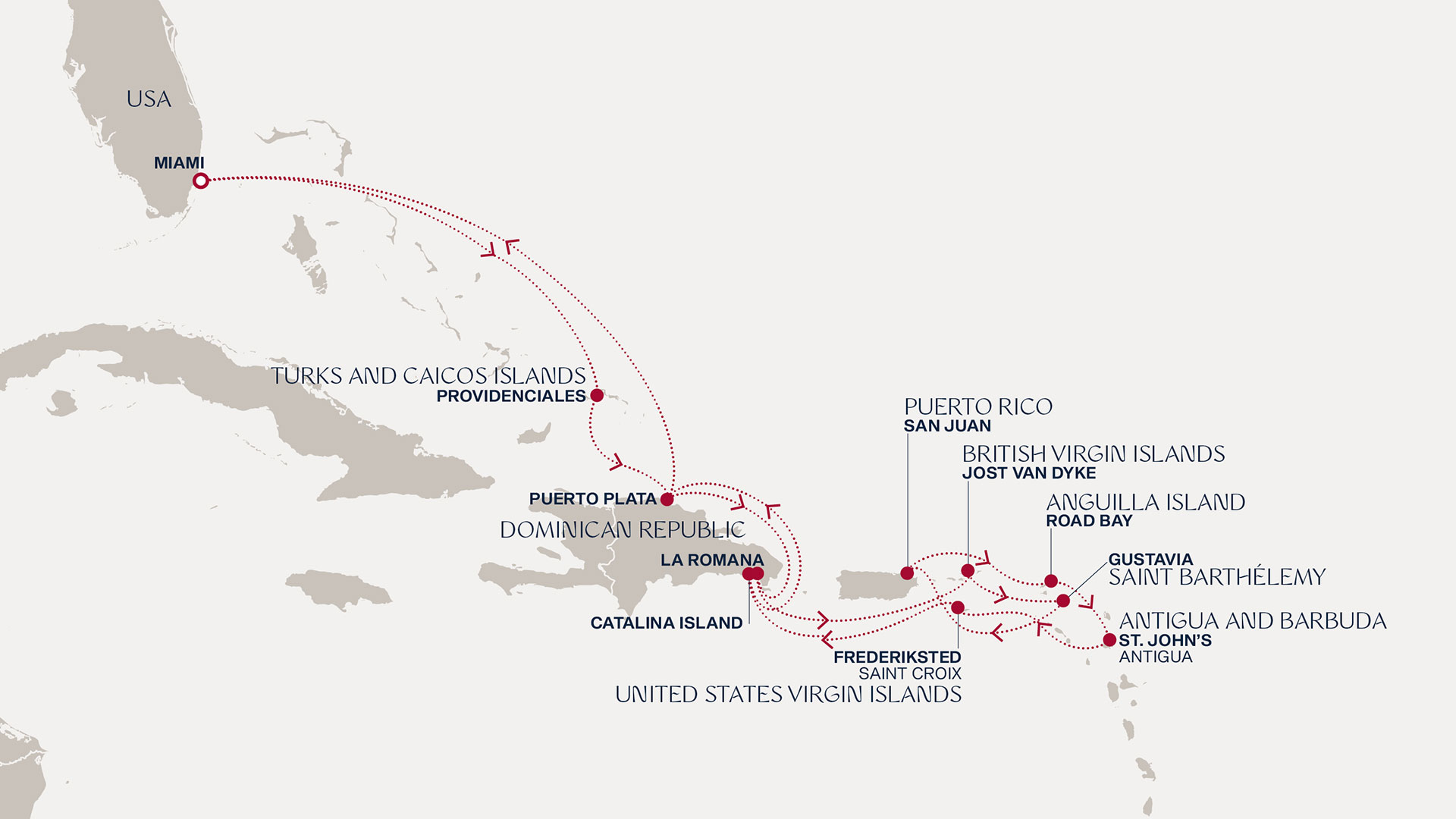Itinerary map