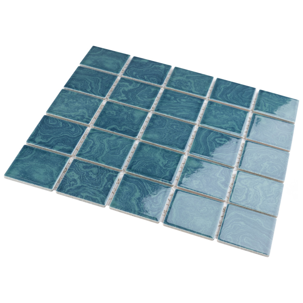 Sample – Resort Palm Green Porcelain Mosaic Tile